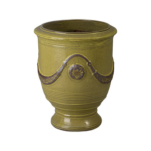 Anduze 23 in. French Yellow Ceramic Planter