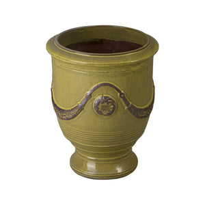Anduze 23 in. French Yellow Ceramic Planter