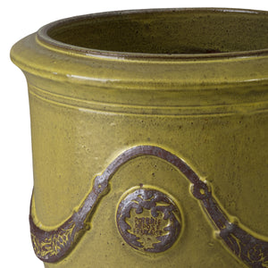 Anduze 23 in. French Yellow Ceramic Planter