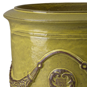 Anduze 31 in. French Yellow Ceramic Planter