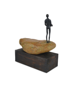 Man on Rock Small Bronze