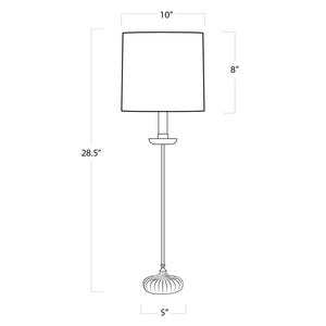 Clove Stem Buffet Table Lamp With Natural Linen Shade