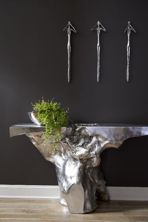 Cast Onyx Bowl, Silver Leaf, Small