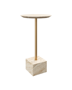 Prado Travertine Drinks Table