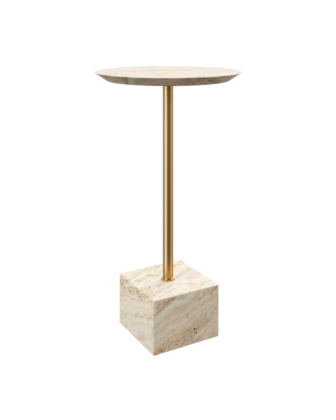 Prado Travertine Drinks Table