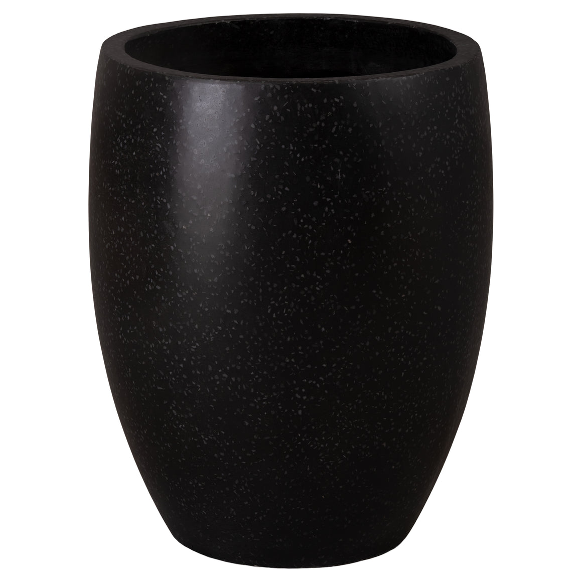 Round Planter, Terrazzo Black 22X27"H