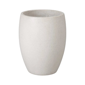 Medium Round Terrazzo Planter – White