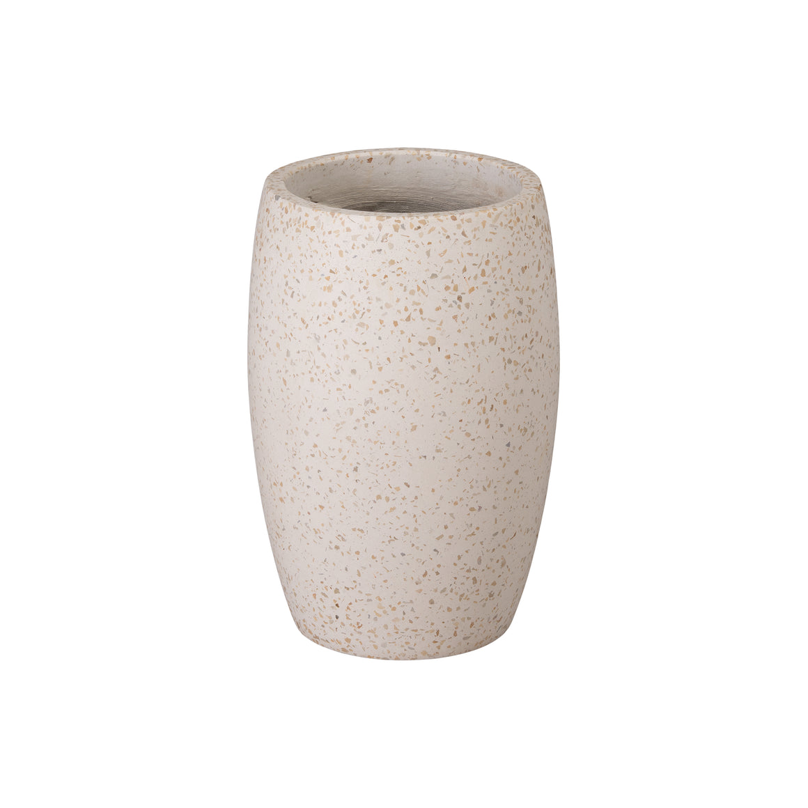 Round Planter, Terrazzo Yellow 12X17"H