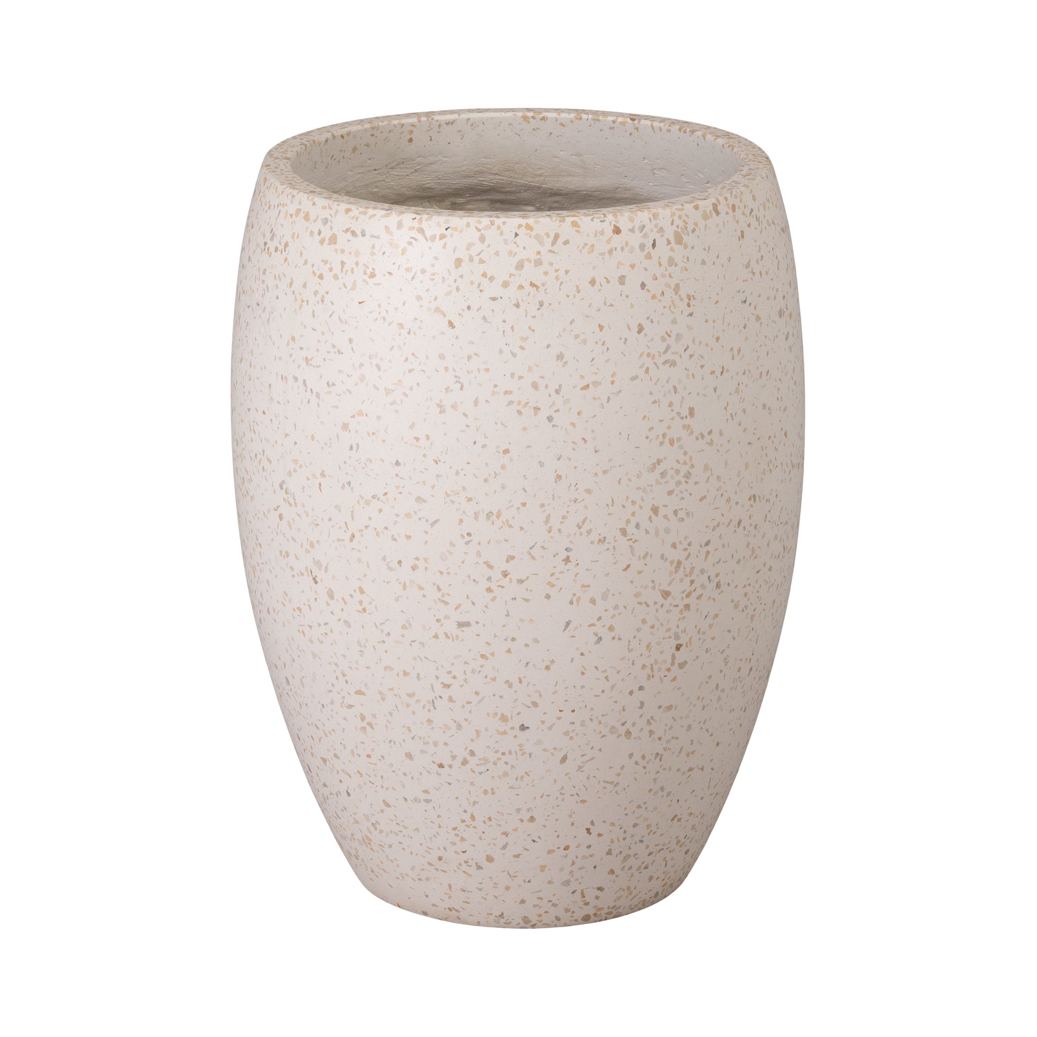 Round Planter, Terrazzo Yellow 17X21"H