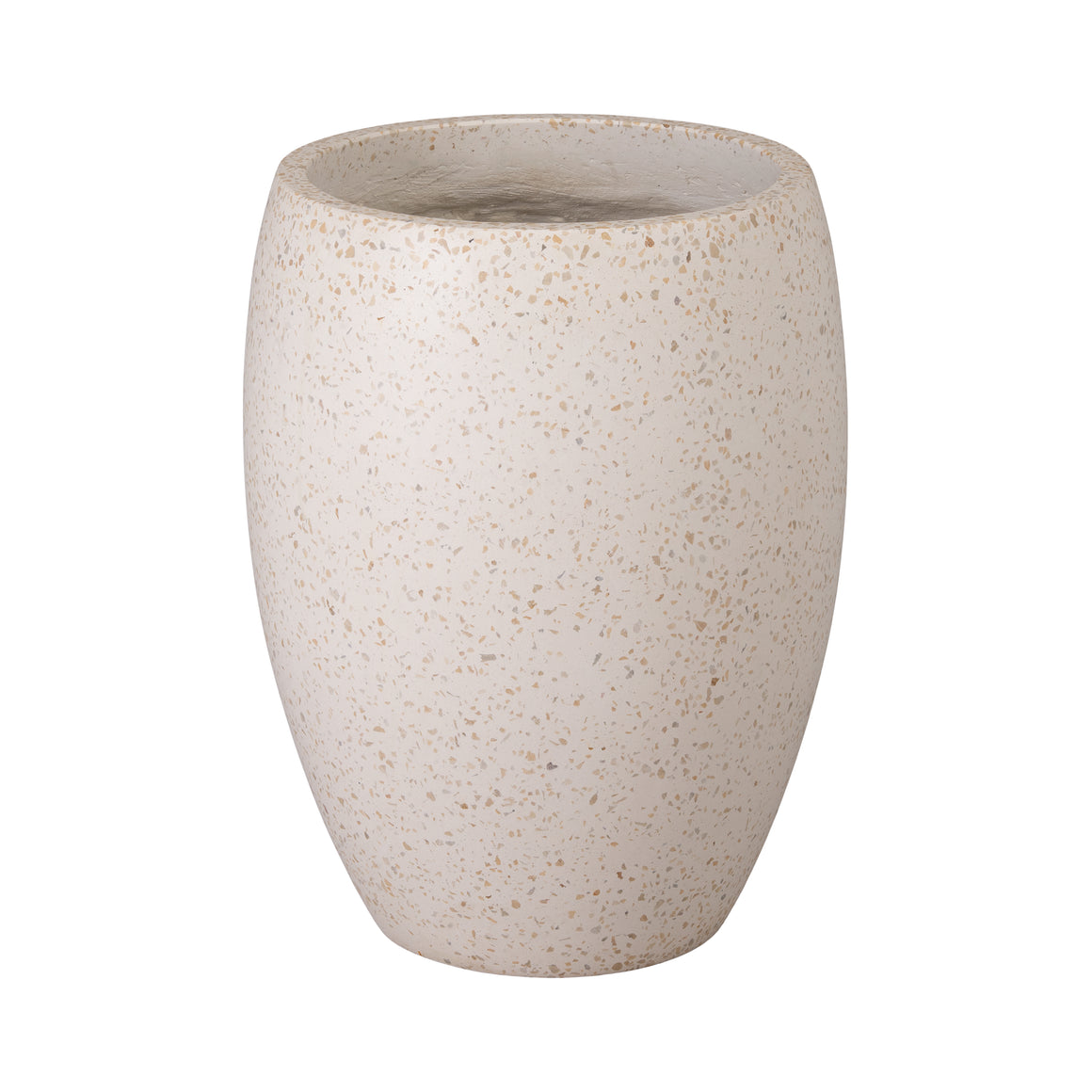 Round Planter, Terrazzo Yellow 17X21"H