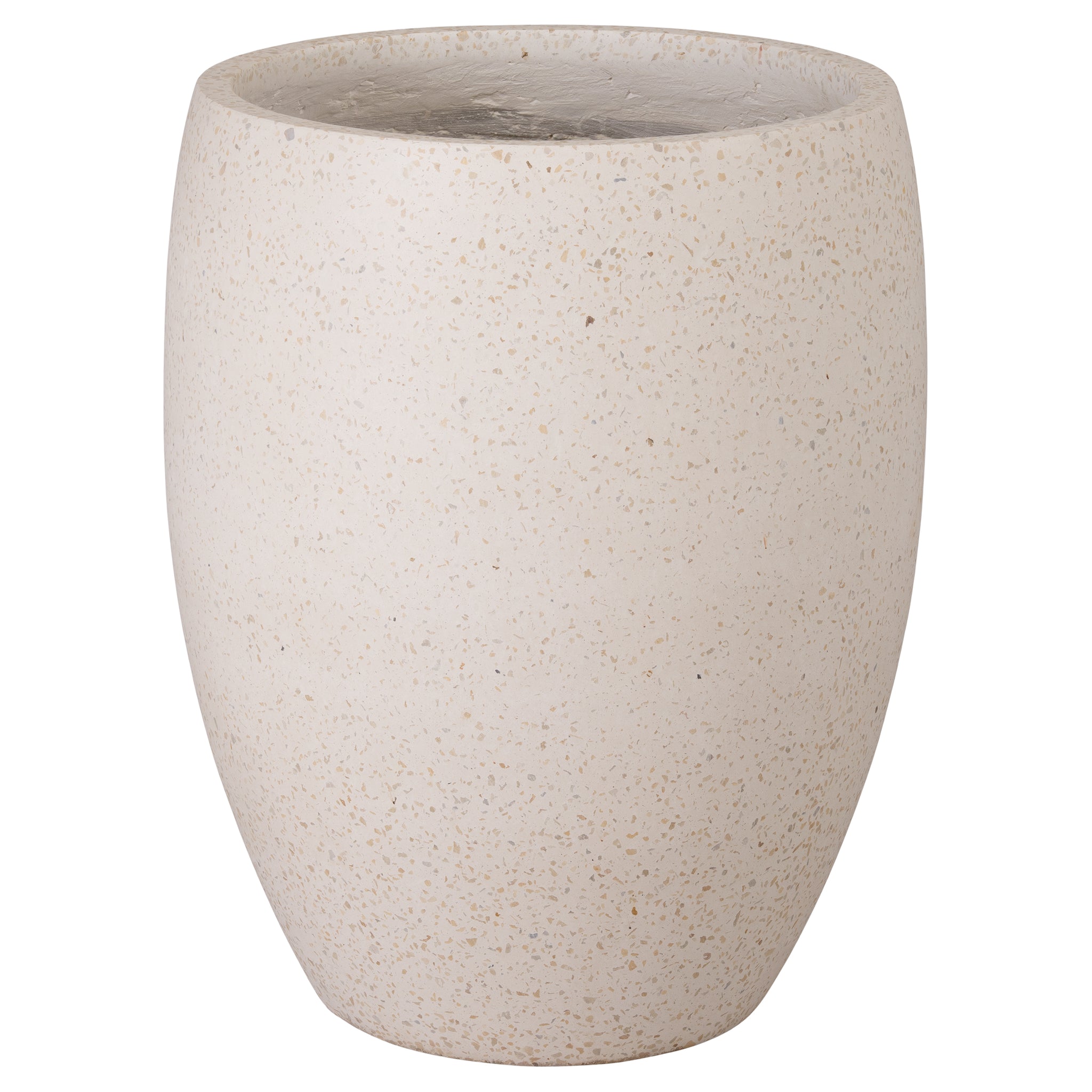 Round Planter, Terrazzo Yellow 22X27"H