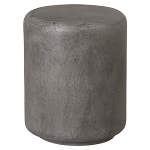 Small Caemen Cylinder Gray Terrazzo Garden Stool