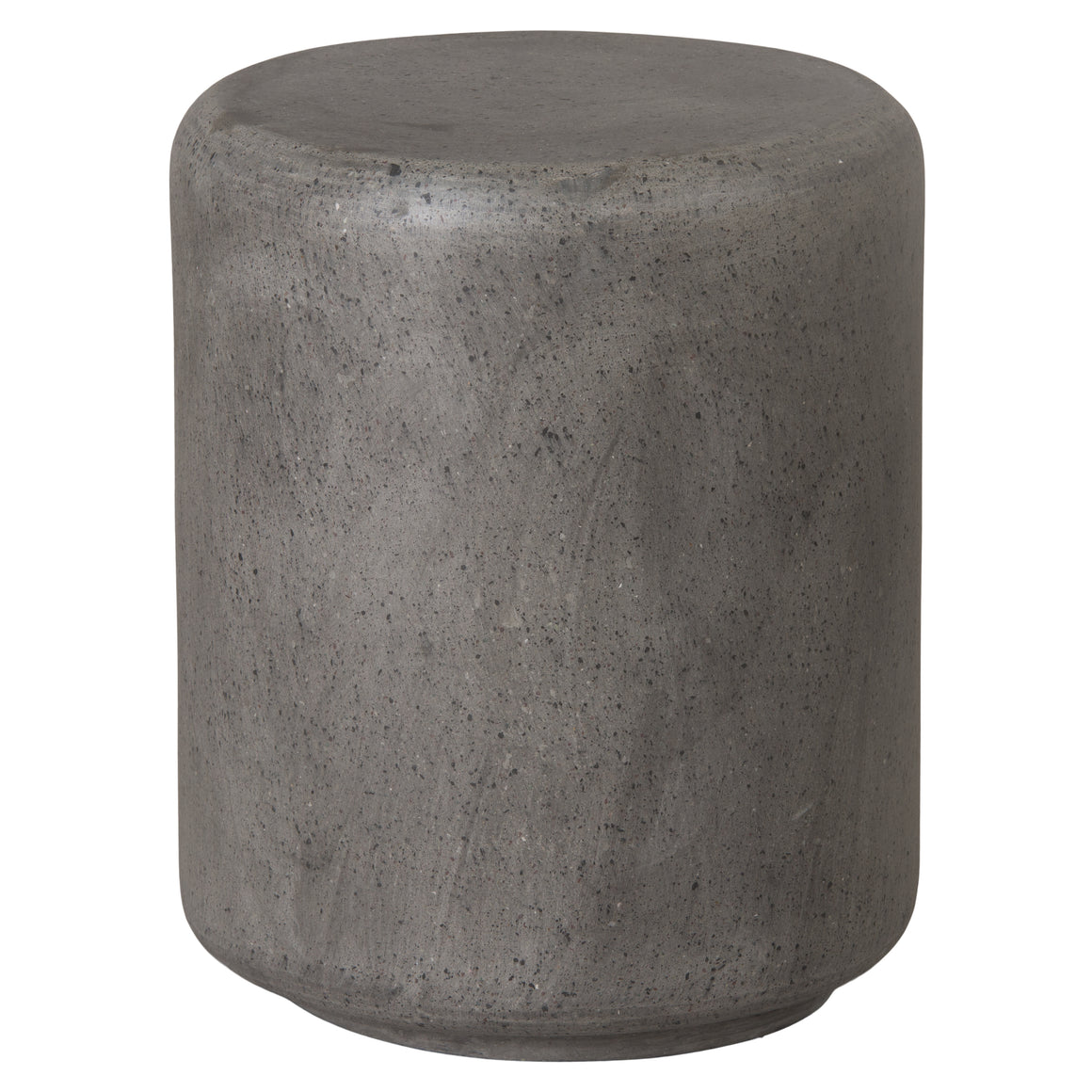 Small Caemen Cylinder Gray Terrazzo Garden Stool