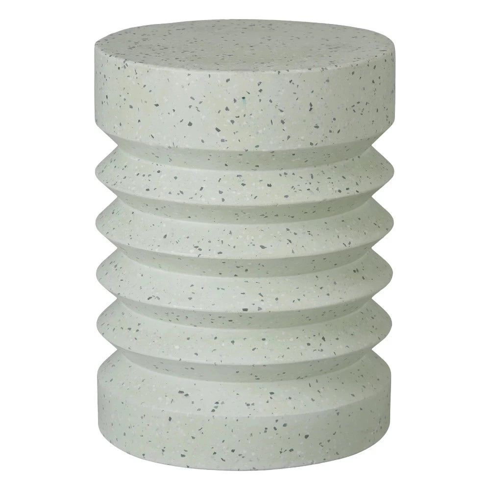 18.5" Round Jag Terrazzo Garden Stool- Pale Green