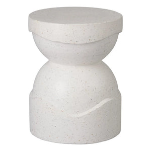 18" Round Noah Terrazzo Garden Stool- White