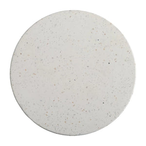 18" Round Noah Terrazzo Garden Stool- White
