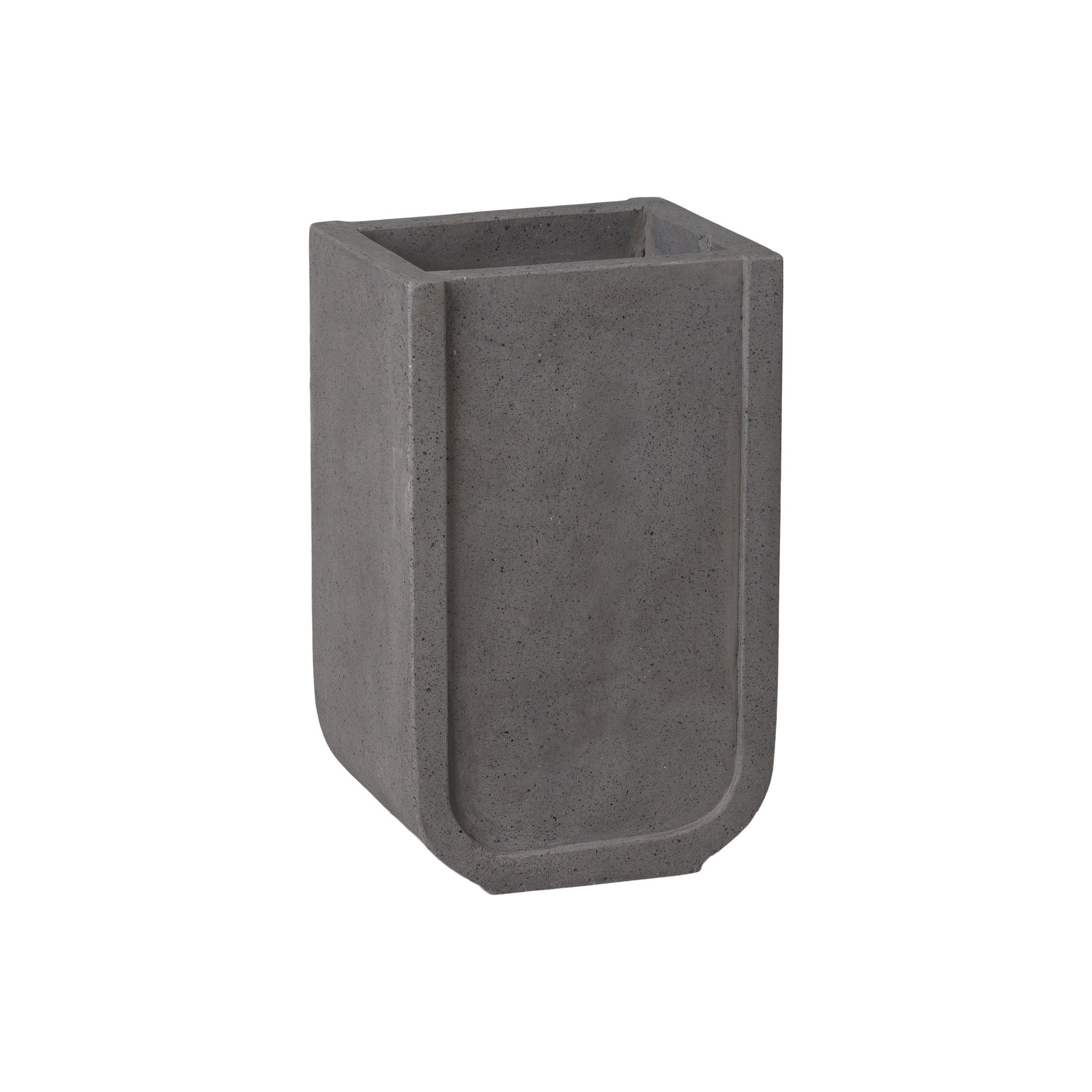 Uri Tall Planter Terrazzo Gray 12X10X20"
