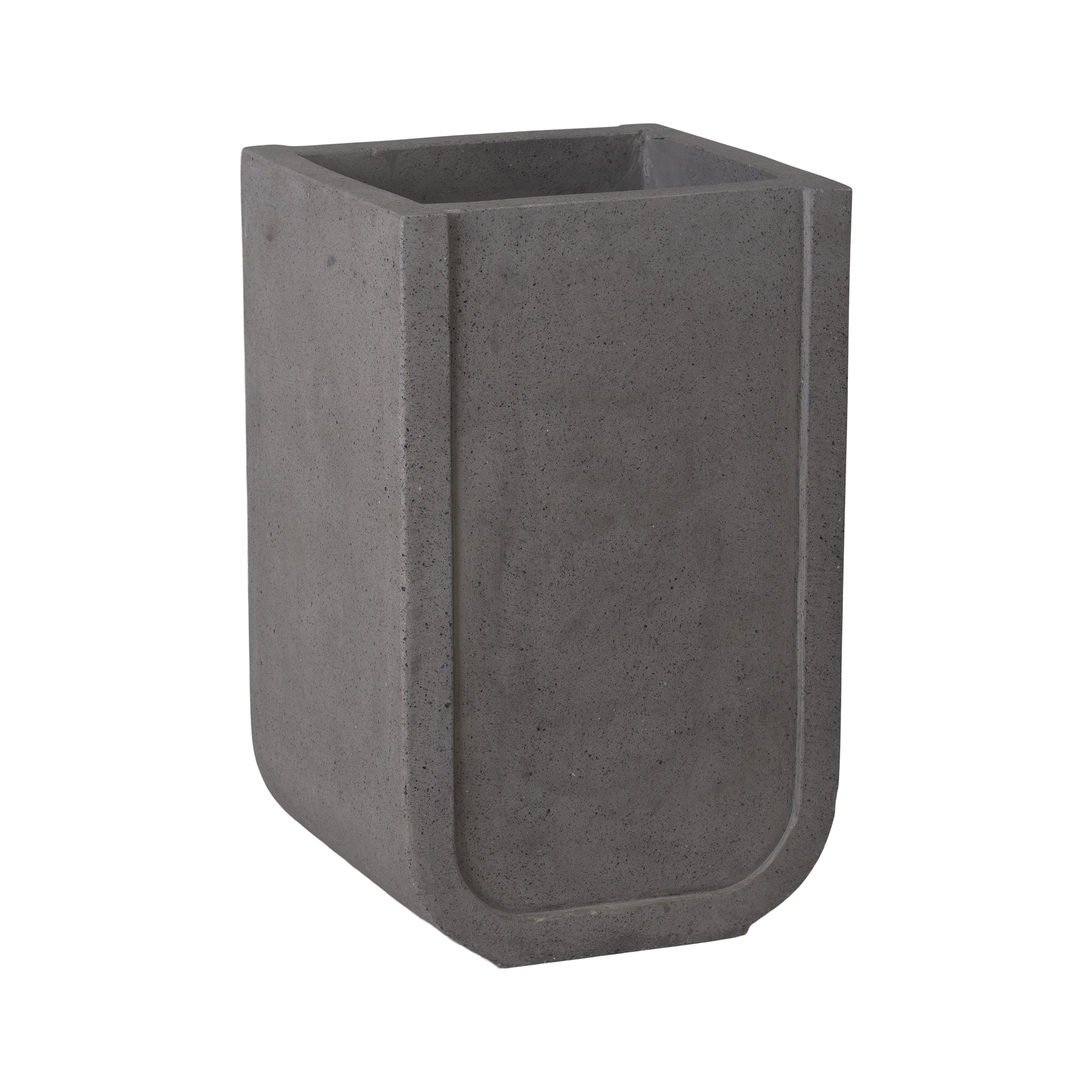 Uri Tall Planter Terrazzo Gray 15.5X14X26"H
