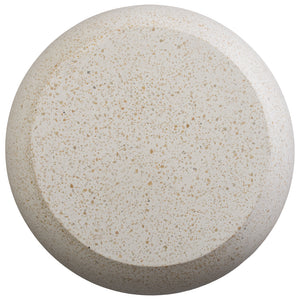 Round Terrazzo Side Table - Matte White