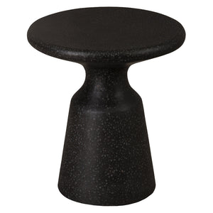 Thin Mushroom Terrazzo Garden Stool - Black