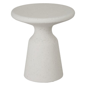 Thin Mushroom Terrazzo Garden Stool - Chalk White