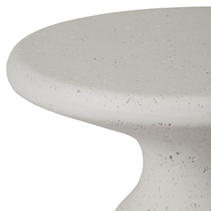 Thin Mushroom Terrazzo Garden Stool - Chalk White