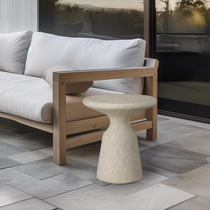 Thin Mushroom Terrazzo Garden Stool - Yellow