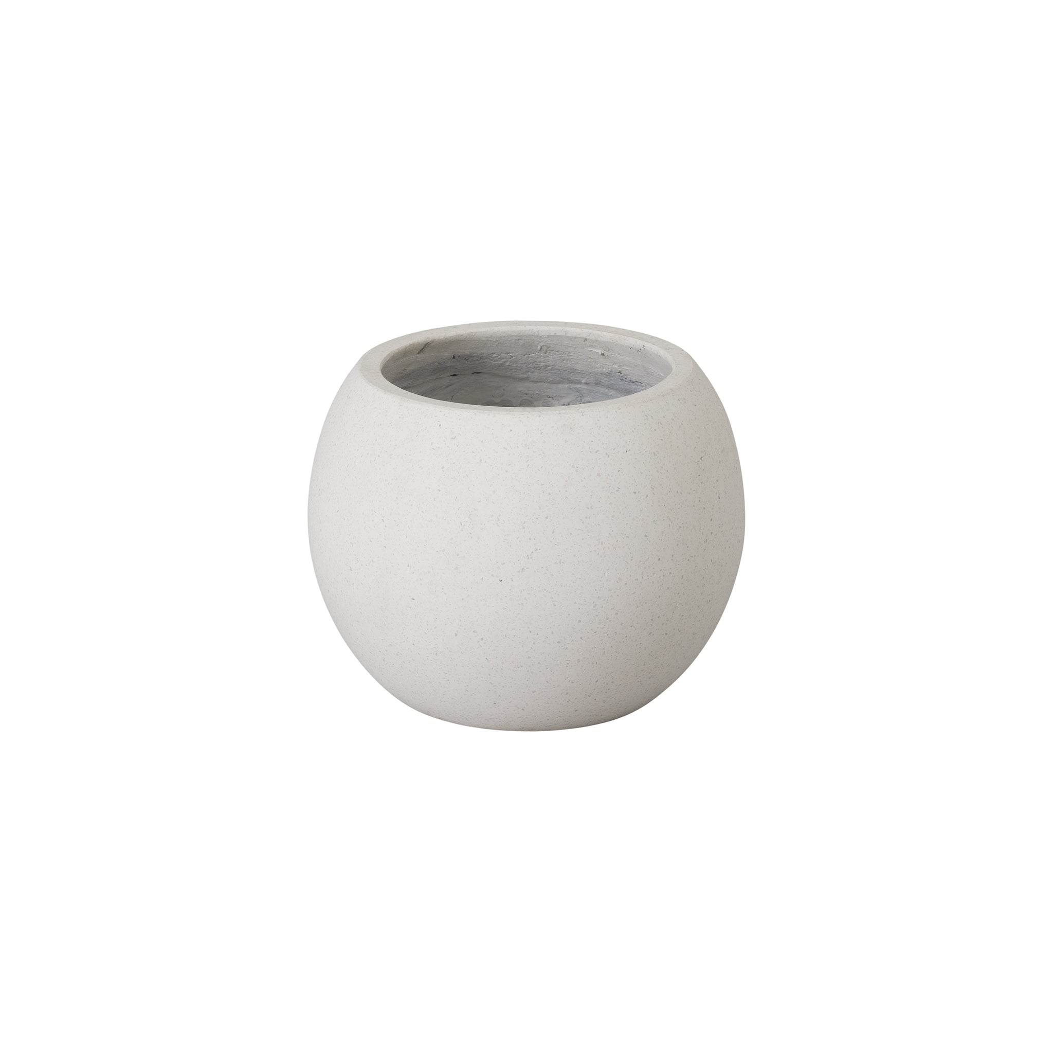 Ball Planter Terrazzo White 14X12.5"H