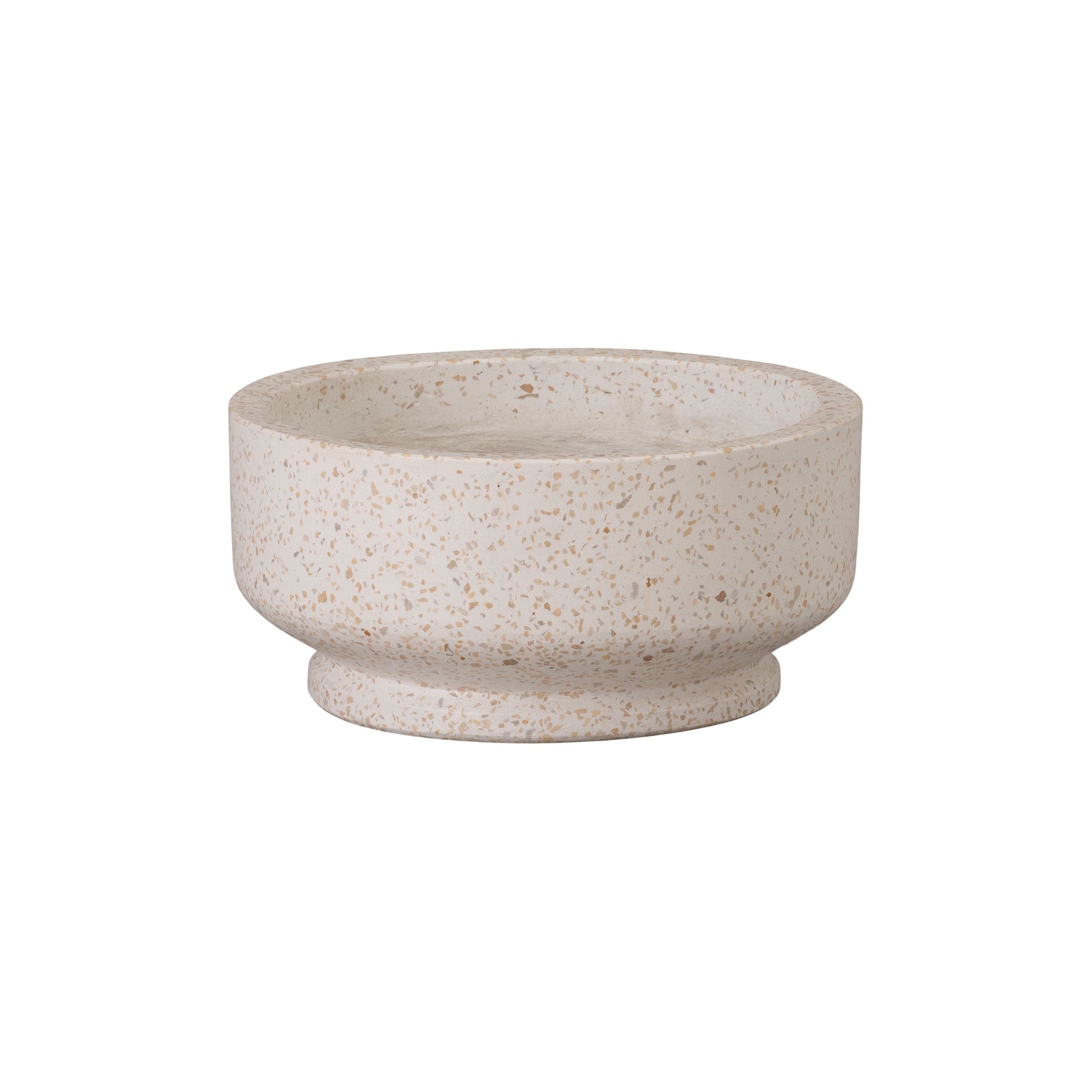Bowl Planter Terrazzo Yellow 12X6"H
