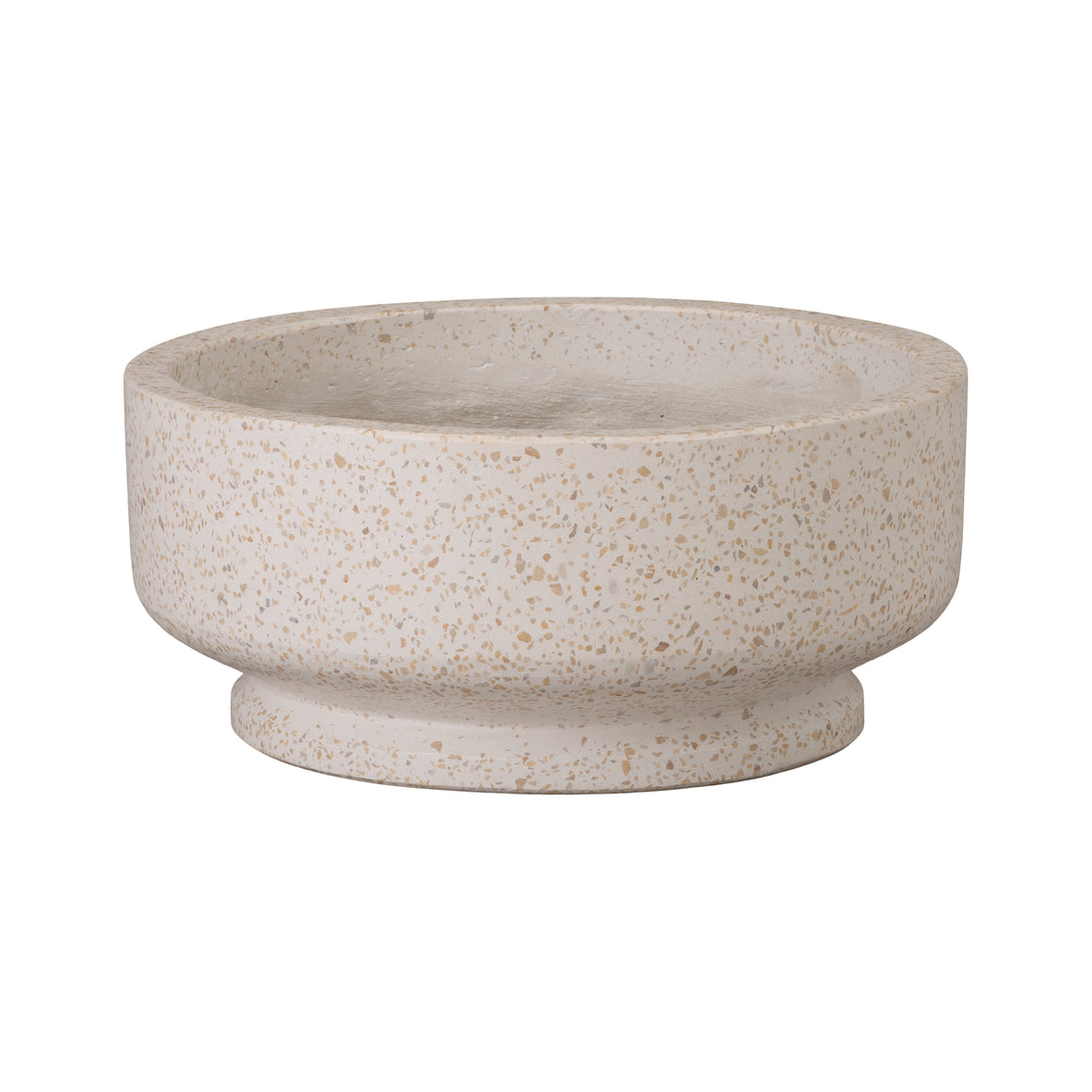 Bowl Planter Terrazzo Yellow 16X7"H