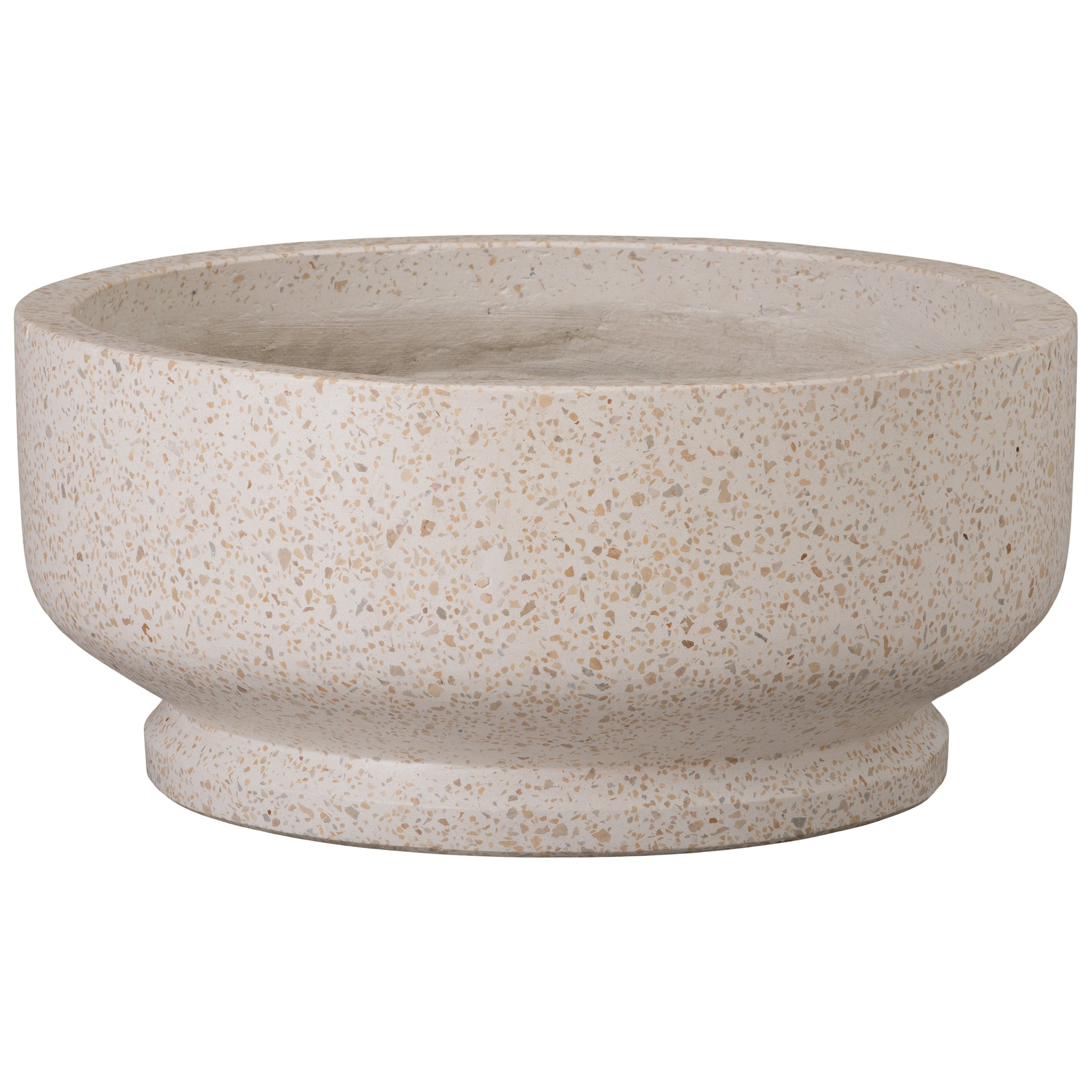 Bowl Planter Terrazzo Yellow 20X9.5"H