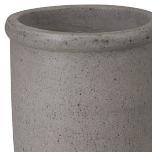 Small Round Lip Terrazzo Planter – Gray