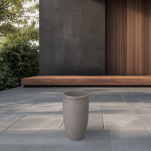 Small Round Lip Terrazzo Planter – Gray