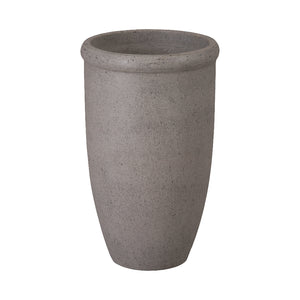 Medium Round Lip Terrazzo Planter – Gray