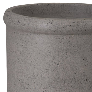 Medium Round Lip Terrazzo Planter – Gray