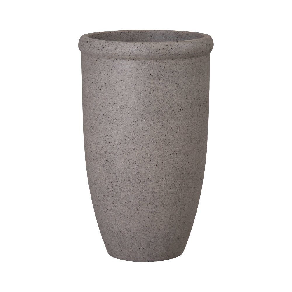 Medium Round Lip Terrazzo Planter – Gray
