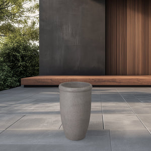 Medium Round Lip Terrazzo Planter – Gray