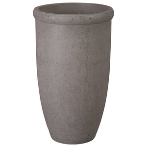 Large Round Lip Terrazzo Planter – Gray