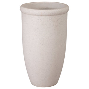 Large Round Lip Terrazzo Planter – White