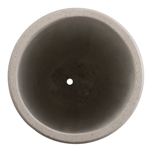 Large Round Lip Terrazzo Planter – White