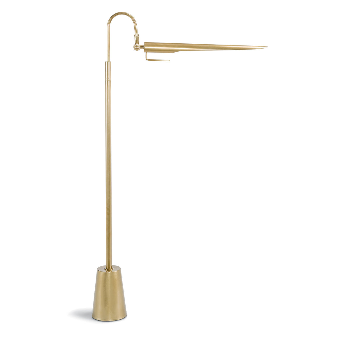 Regina Andrew Modern Aero Floor Lamp with Metal Shade – Natural Brass