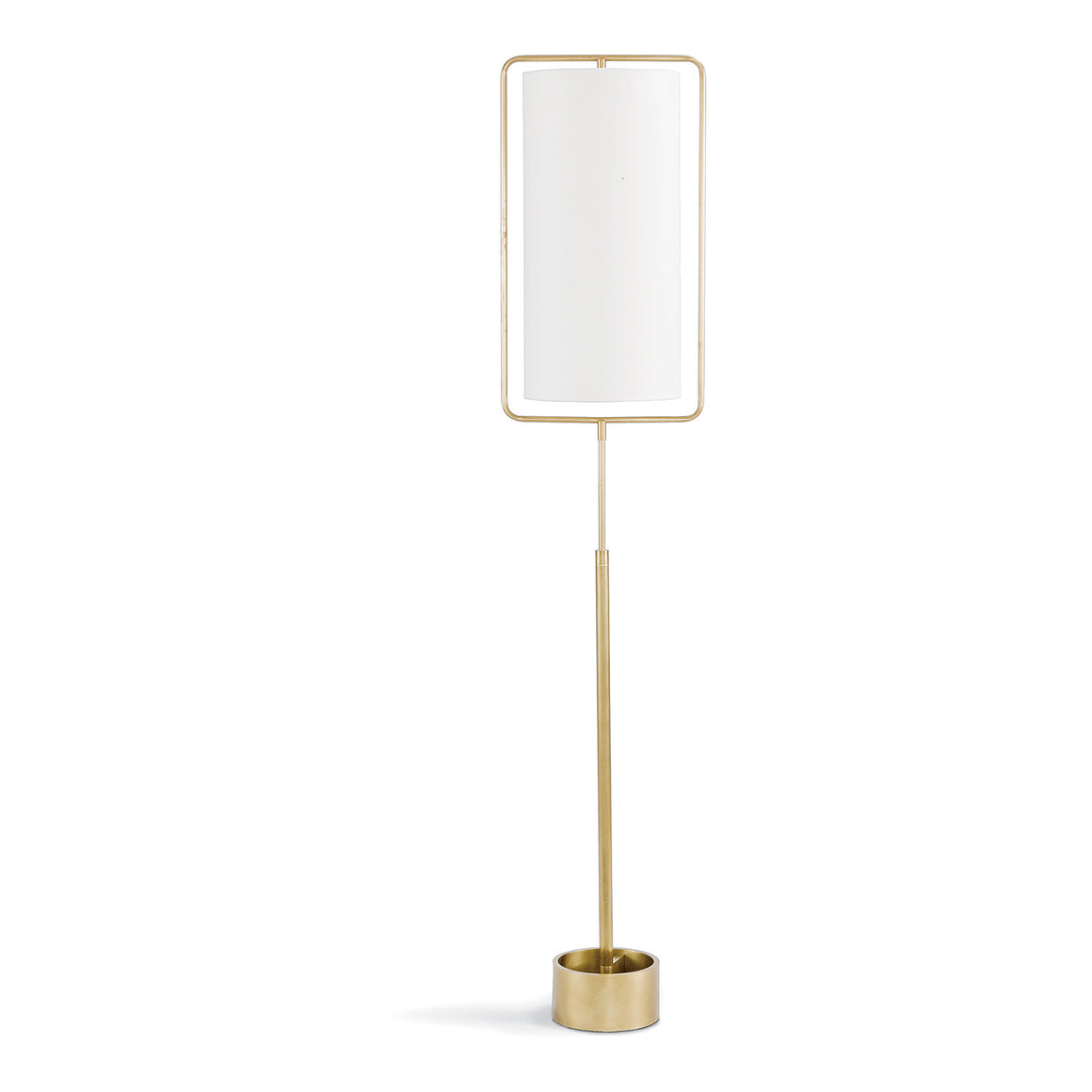 Regina Andrew Geo Rectangle Floor Lamp  – Natural Brass