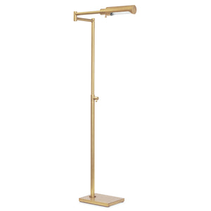 Noble Floor Task Reading Lamp (Natural Brass)