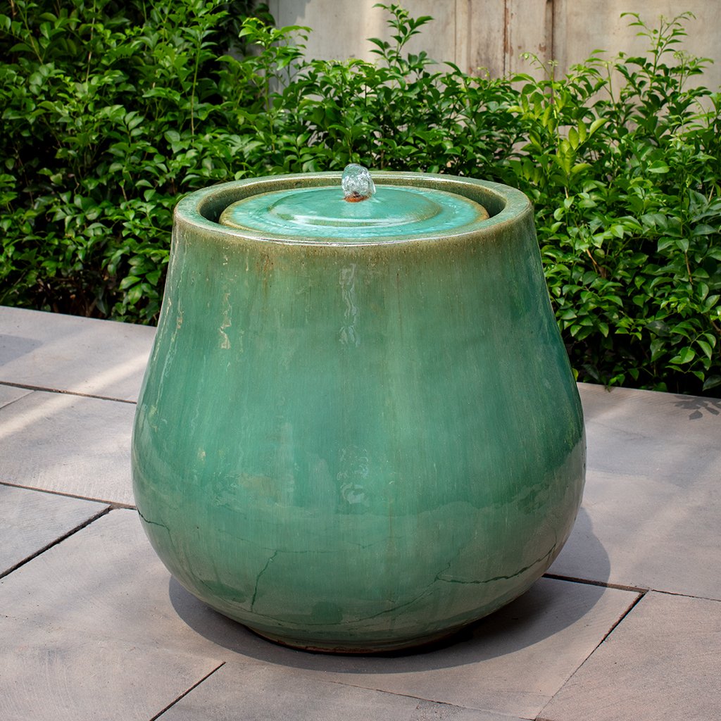 Nimbus Glazed Fountain - Sea Green