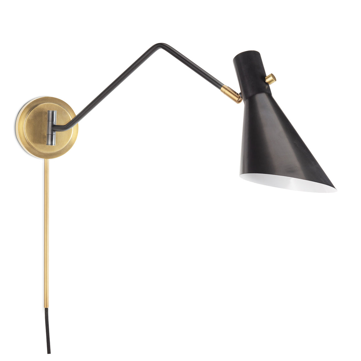 Spyder Single Arm Sconce (Blackened Brass and Natural Brass)