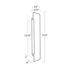 Flute Sconce (Natural Brass)