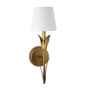 River Reed Sconce Single (Antique Gold Leaf)