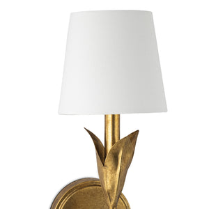 River Reed Sconce Single (Antique Gold Leaf)