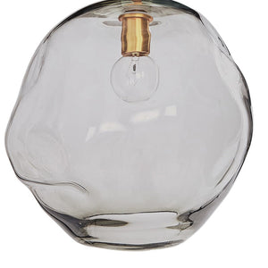 Regina Andrew Large Molten Smoke Glass Pendant – Natural Brass