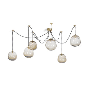 Regina Andrew Small Molten Glass Spider Chandelier – Natural Brass